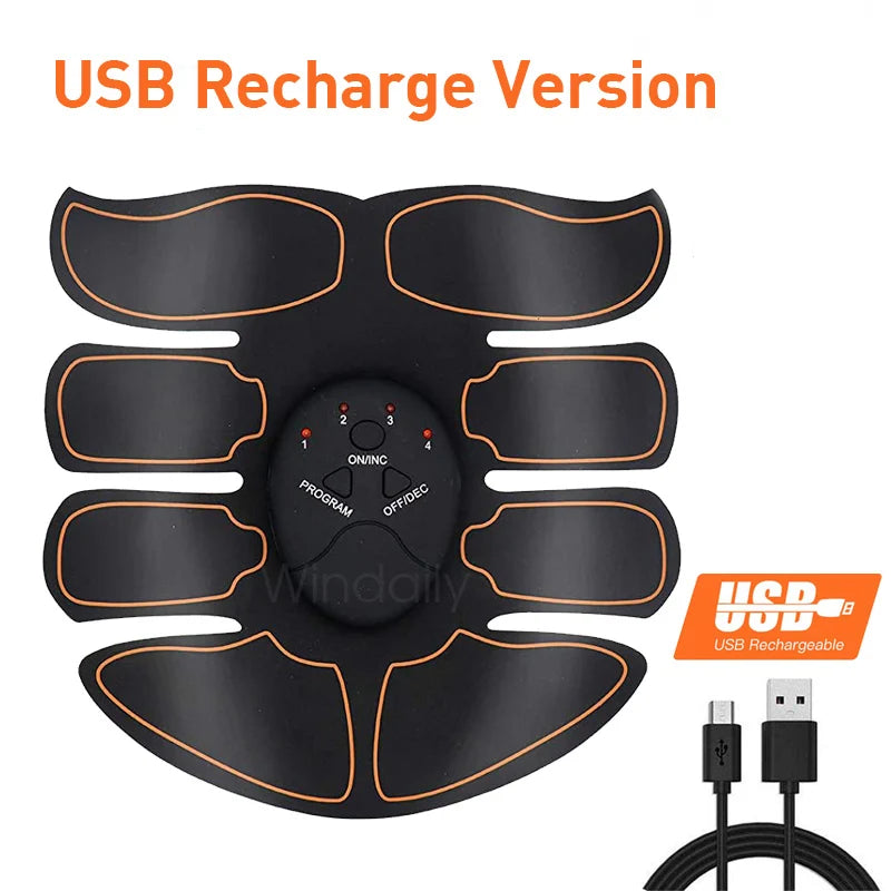 Wireless EMS Muscle Stimulator Toner ABS Abdominal Hip Trainer Weight Loss Fitness Shaping Electric Body Slimming Massager