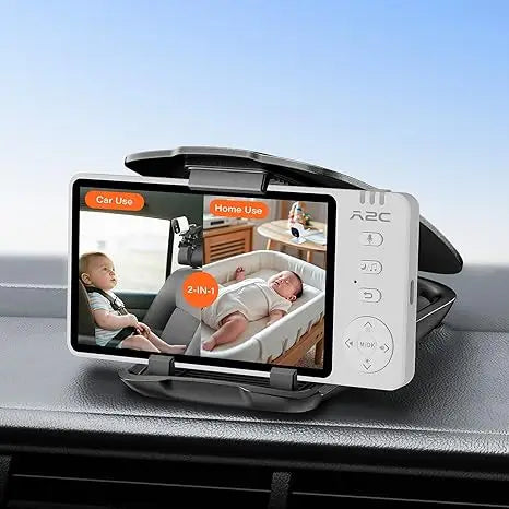 Baby Car Camera for Backseat Wireless, USB Powered Baby Camera Monitor for Car Backseat & Home Use, 360° Rotating Rear Seat Mon