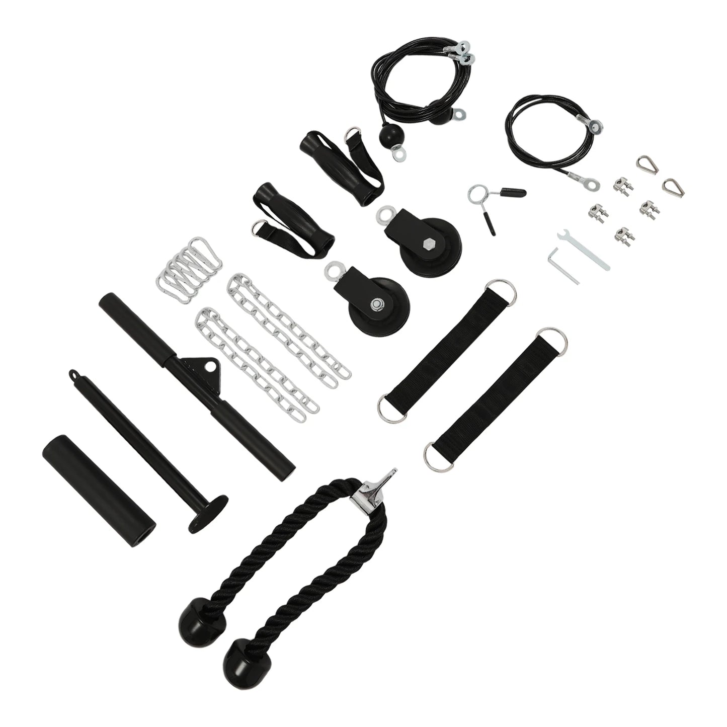 Home Fitness Pulley System Gym, Cable System with 150kg Load Bearing