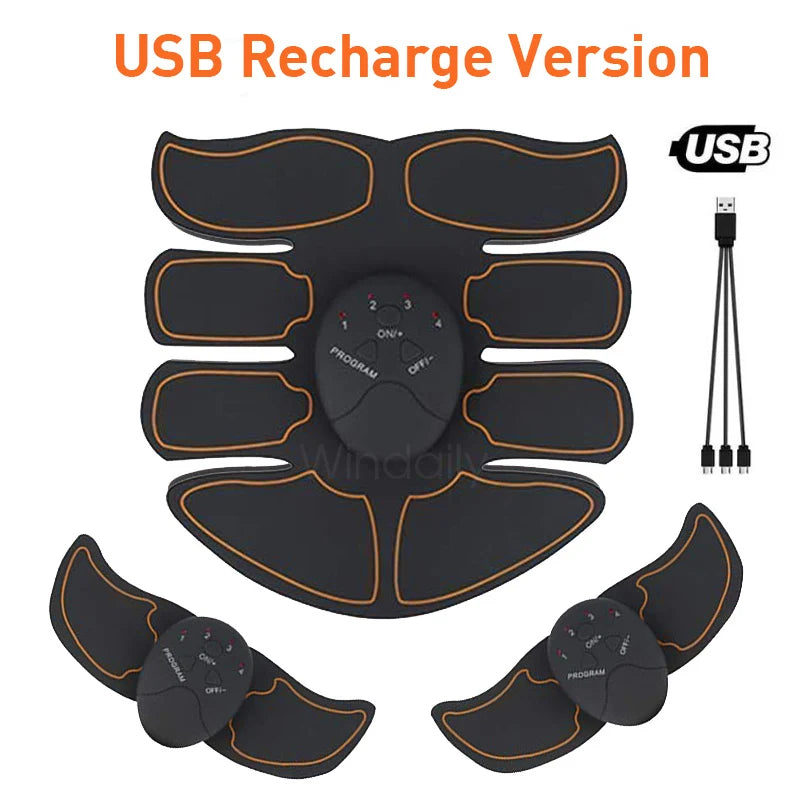 Wireless EMS Muscle Stimulator Toner ABS Abdominal Hip Trainer Weight Loss Fitness Shaping Electric Body Slimming Massager
