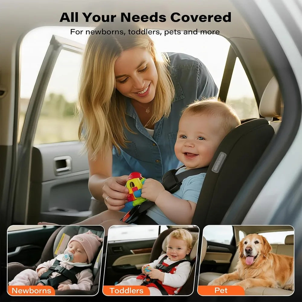 Baby Car Camera for Backseat Wireless, USB Powered Baby Camera Monitor for Car Backseat & Home Use, 360° Rotating Rear Seat Mon