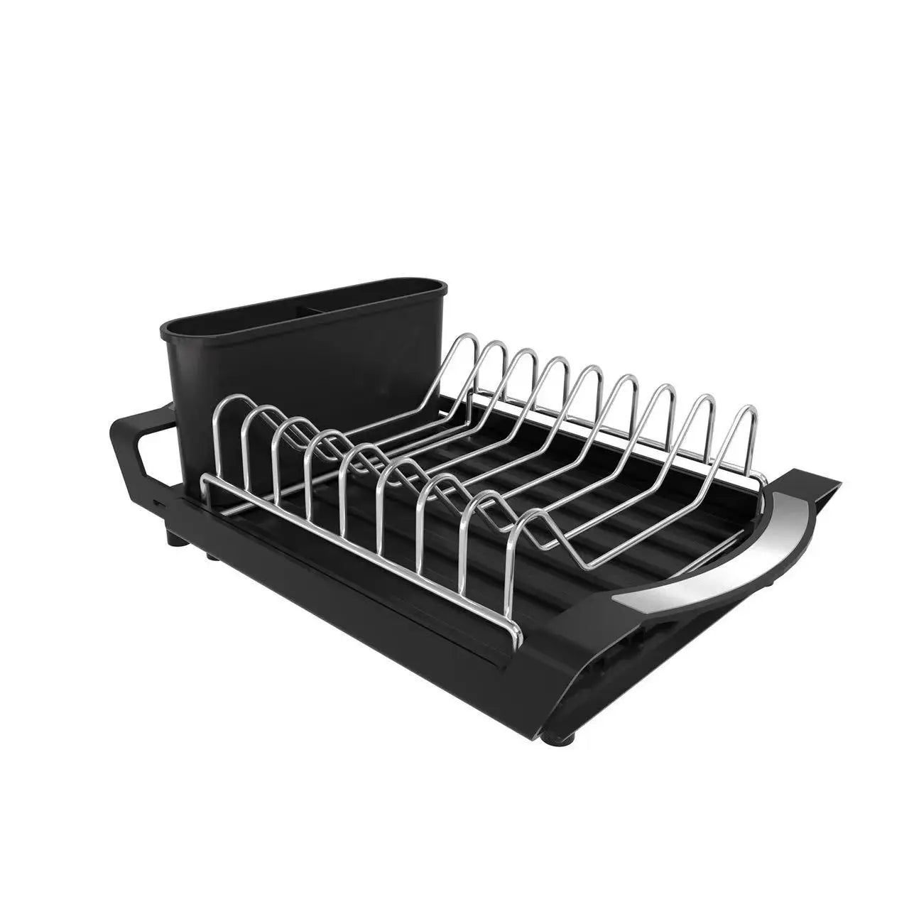 1pcs Expandable Small Dish Drying Rack Dish Racks for Kitchen Counter Dish Drainer with Removable Cutlery Holder
