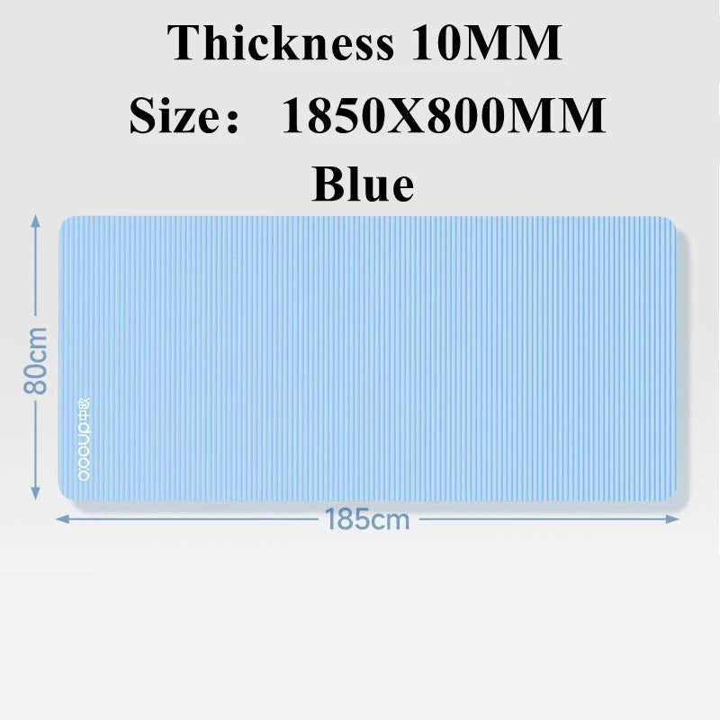 Width 80cm Yoga Mats Anti-slip Sport Fitness Mat Blanket for Exercise Yoga and Pilates Gymnastics Fitness Equipment Thick 10mm