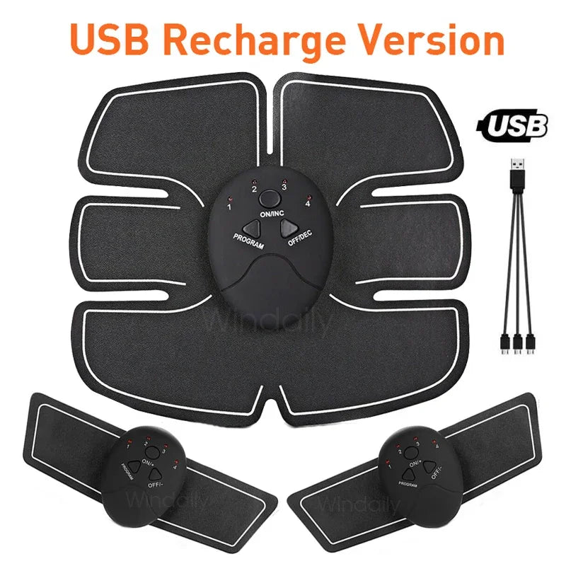 Wireless EMS Muscle Stimulator Toner ABS Abdominal Hip Trainer Weight Loss Fitness Shaping Electric Body Slimming Massager