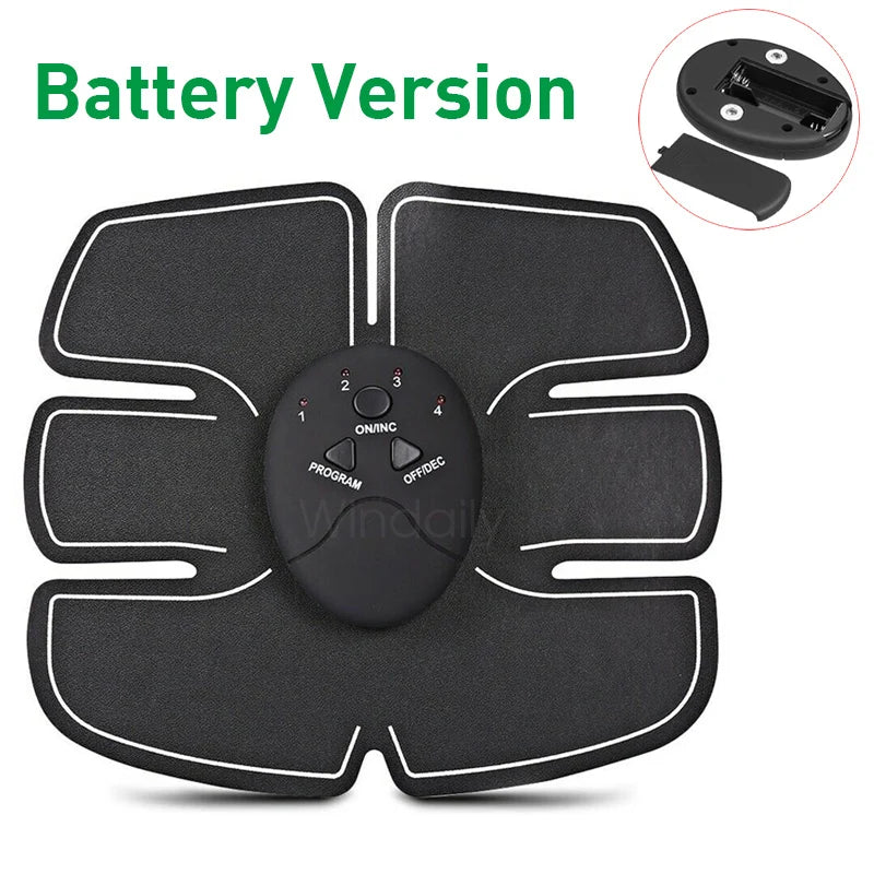 Wireless EMS Muscle Stimulator Toner ABS Abdominal Hip Trainer Weight Loss Fitness Shaping Electric Body Slimming Massager
