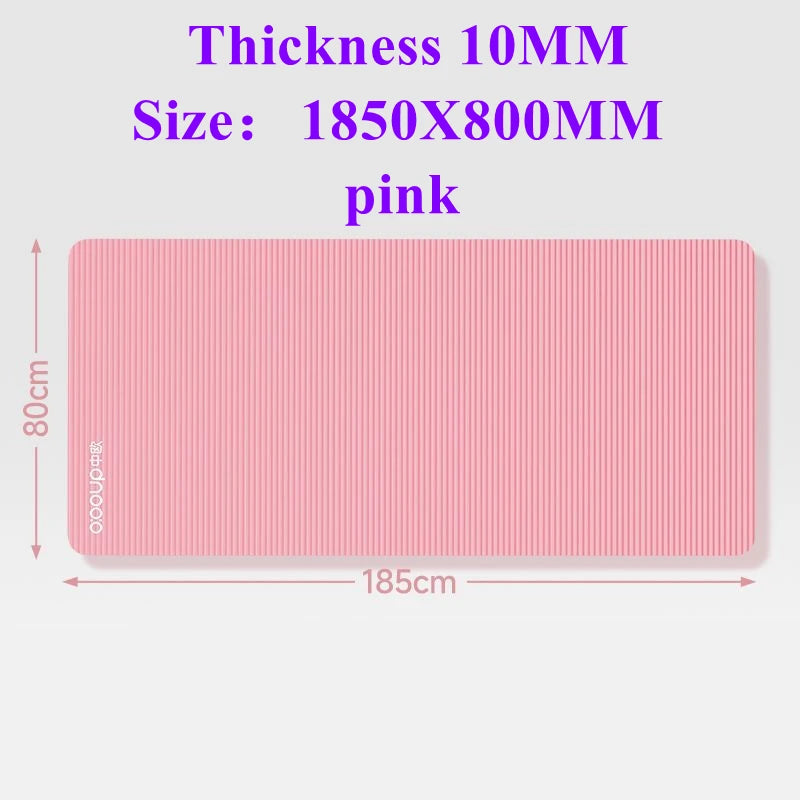 Width 80cm Yoga Mats Anti-slip Sport Fitness Mat Blanket for Exercise Yoga and Pilates Gymnastics Fitness Equipment Thick 10mm