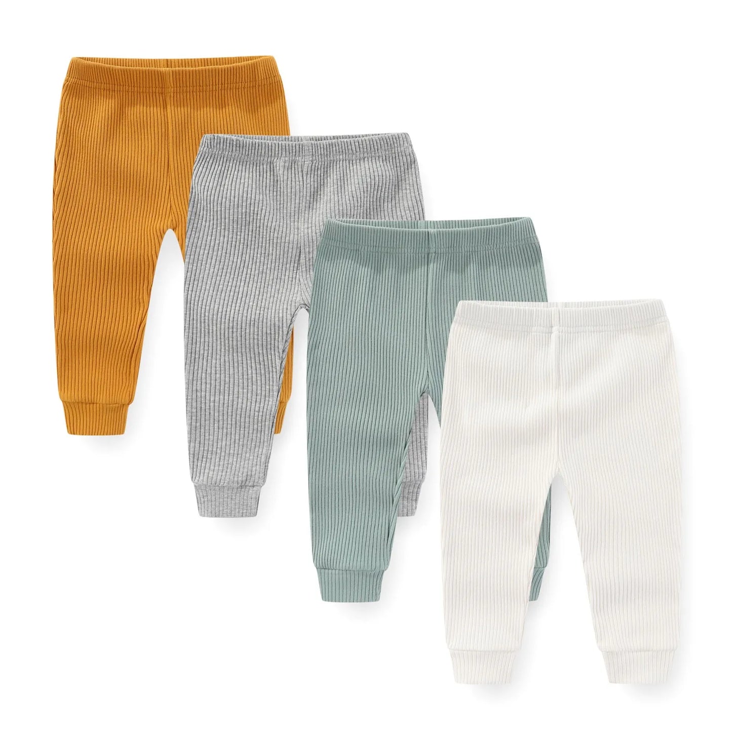 4/5Pieces Print Newborn Baby Girl Pants 0-12M Cotton Baby Boy Trousers Solid Color Autumn Spring Cartoon Bebes