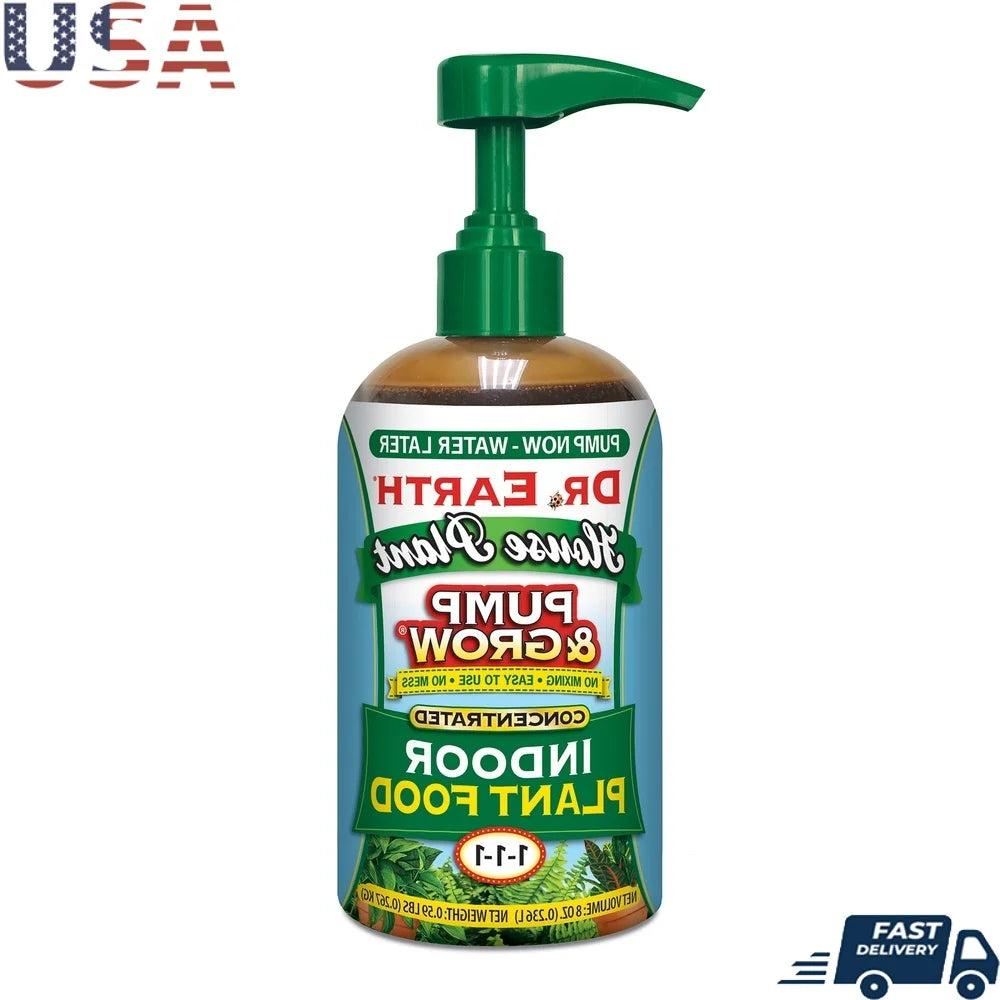 Organic Plant Food Liquid Concentrate Fertilizer 8oz Quick Easy Feed Plant Nutrients Natural Ingredients Safe Pets Weather
