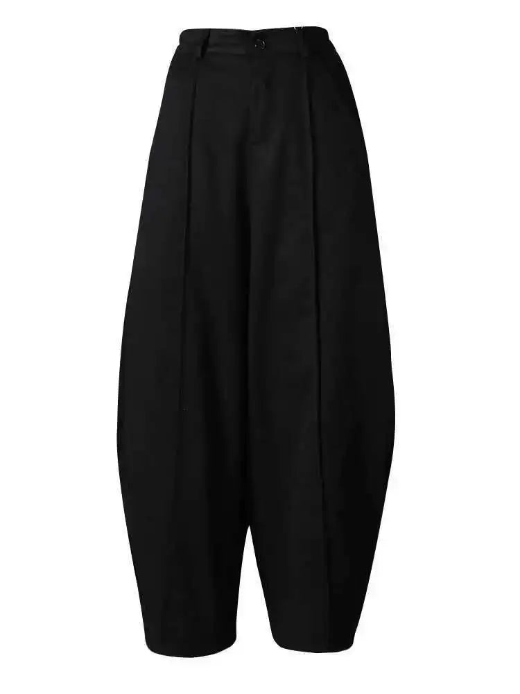 EAM High Elastic Waist White Spliced Wide Leg Long Casual Pants New Trousers Women Fashion Tide Spring Autumn 2025 CPG2815