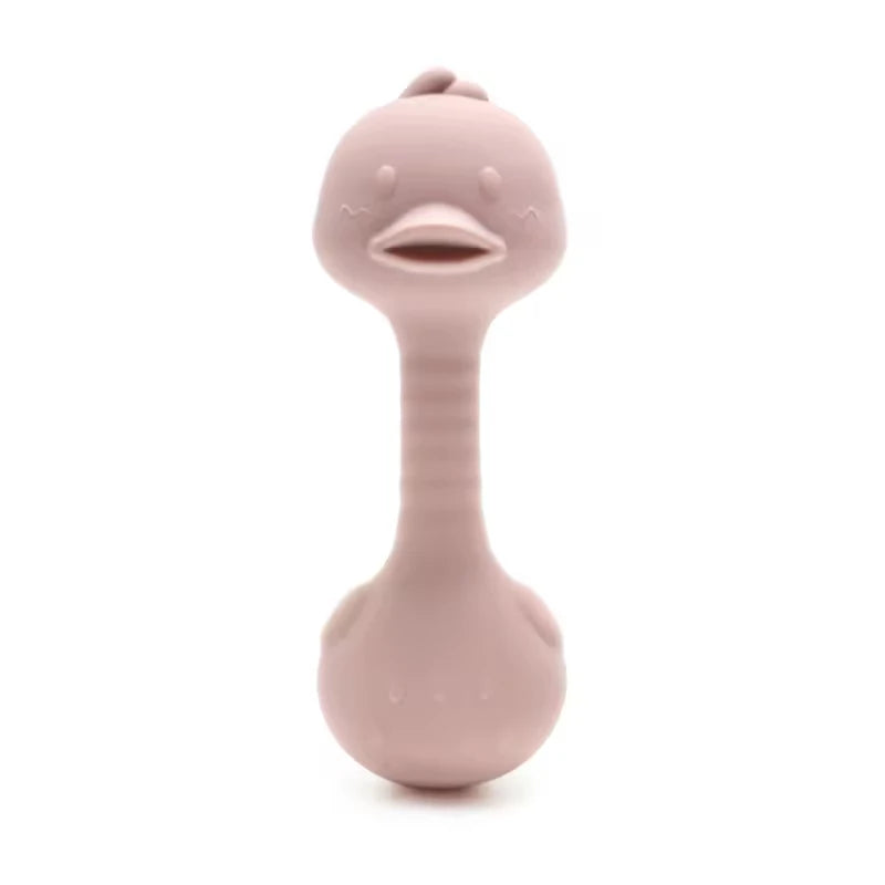 Silicone Baby Rattle Toys Easy To Grip Newborn Gift Cute Rabbit Sand Hammer Rattles Teething Toy for Infants Baby Stuff BPA Free