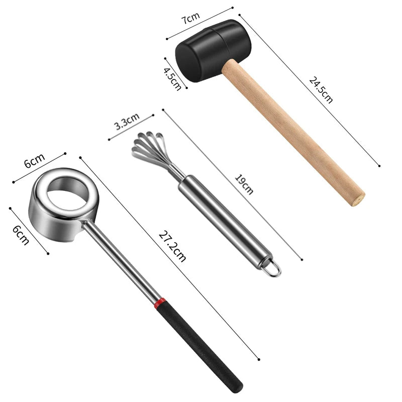 Coconut Opener Tools Creative Dual-purpose Hand Hole Puncher Hammer Coconut Breaker Kitchen Gadgets for Fresh Coconut Wate