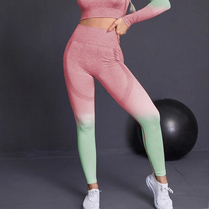 Cloud Rise Ladies Yoga Pants for Fitness Women Sports Leggings Gym Push up Tights High Waist Sexy Girl Workout Bike Sportswear