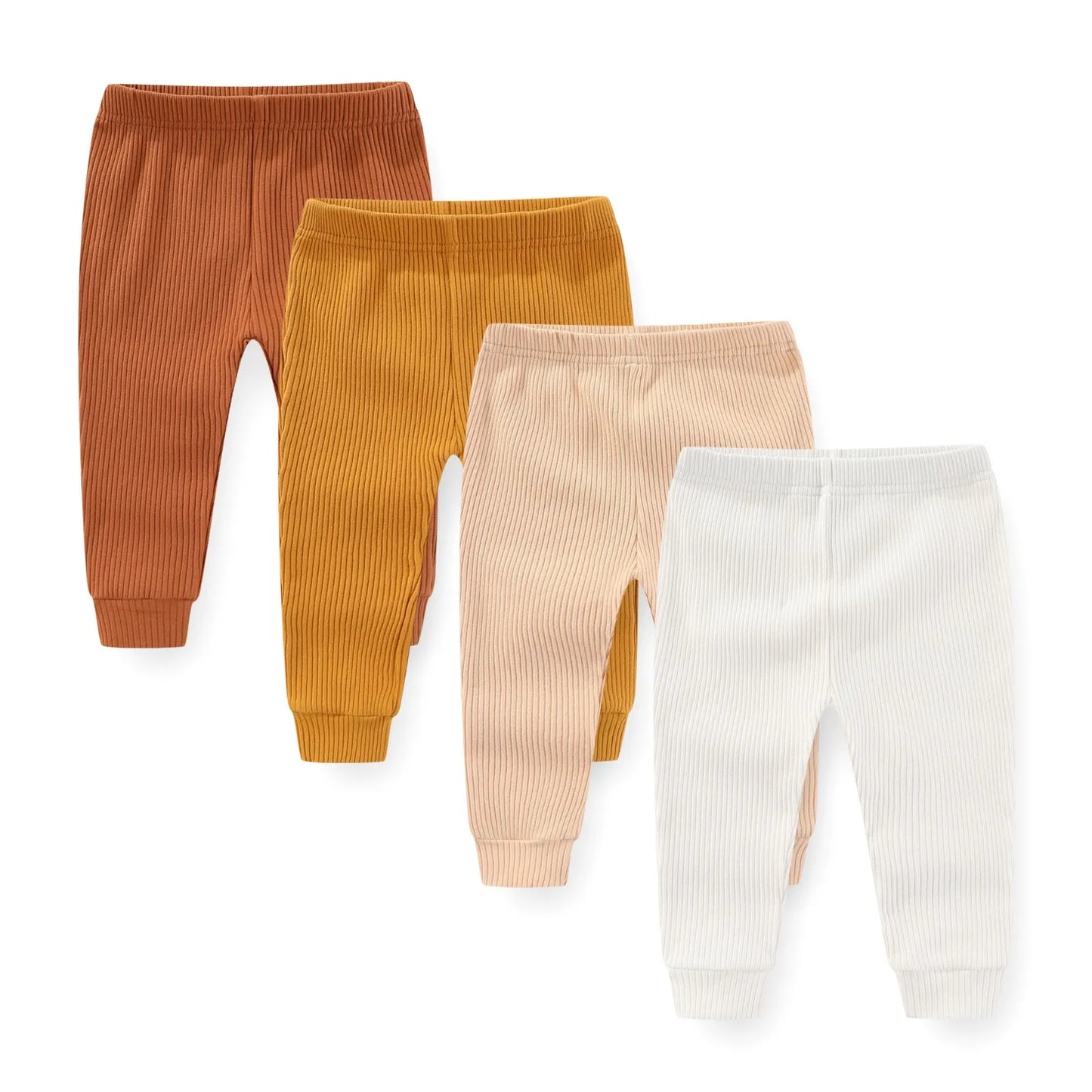 4/5Pieces Print Newborn Baby Girl Pants 0-12M Cotton Baby Boy Trousers Solid Color Autumn Spring Cartoon Bebes