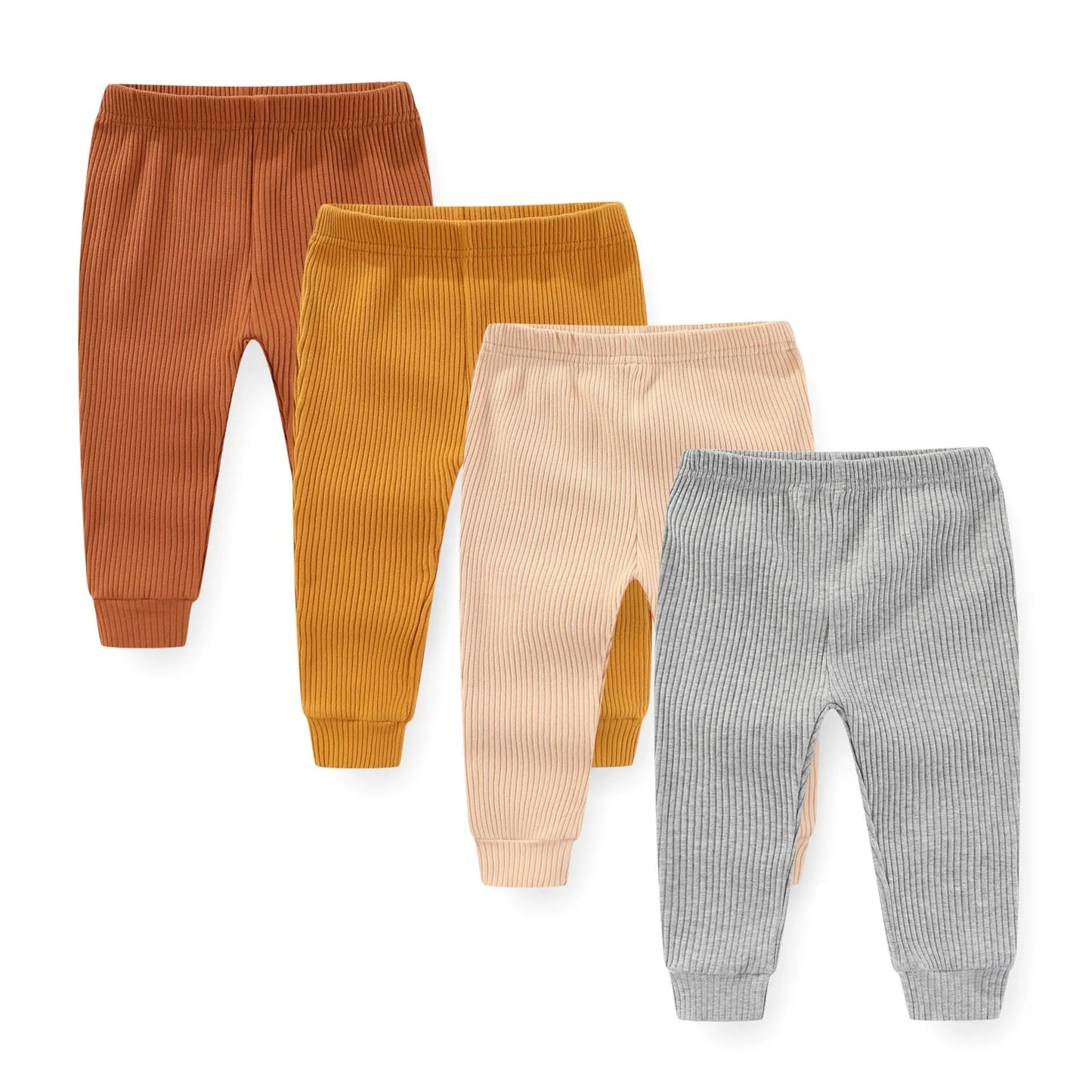 4/5Pieces Print Newborn Baby Girl Pants 0-12M Cotton Baby Boy Trousers Solid Color Autumn Spring Cartoon Bebes