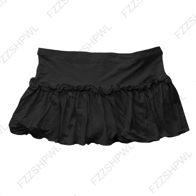American Retro Harajuku Casual Y2K Crop Top High Street Off-shoulder Solid Color Slim Clothes Fashion Hotties Women's Streetwear