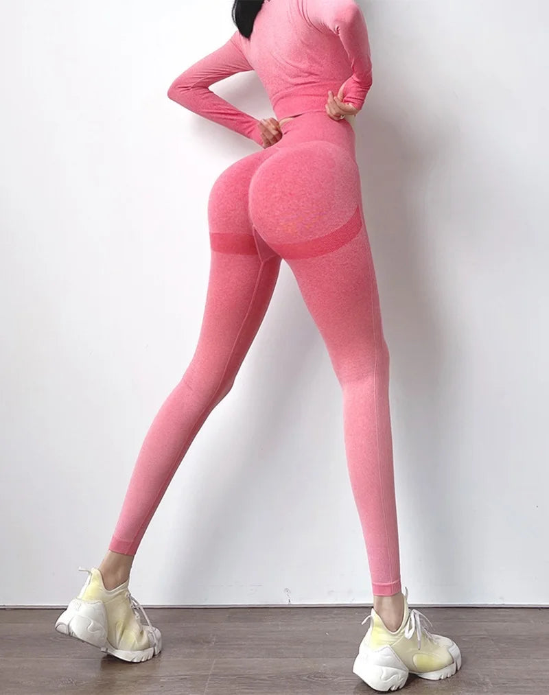 Cloud Rise Ladies Yoga Pants for Fitness Women Sports Leggings Gym Push up Tights High Waist Sexy Girl Workout Bike Sportswear