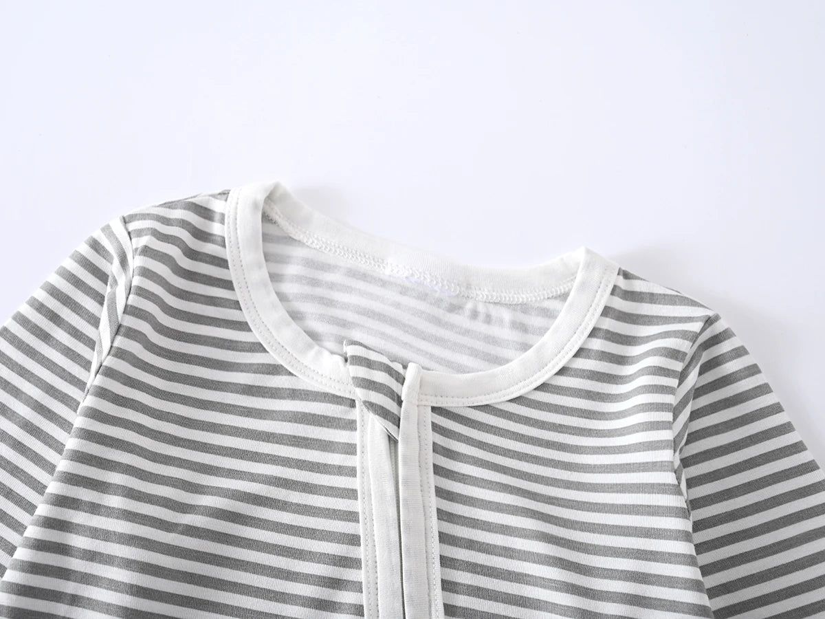 Somenie Baby Long Sleeve Bodysuit Clothing Boys Girls Zip Foldable Jumpsuit Infant Baby Romper Homewear 1-3-6-9M