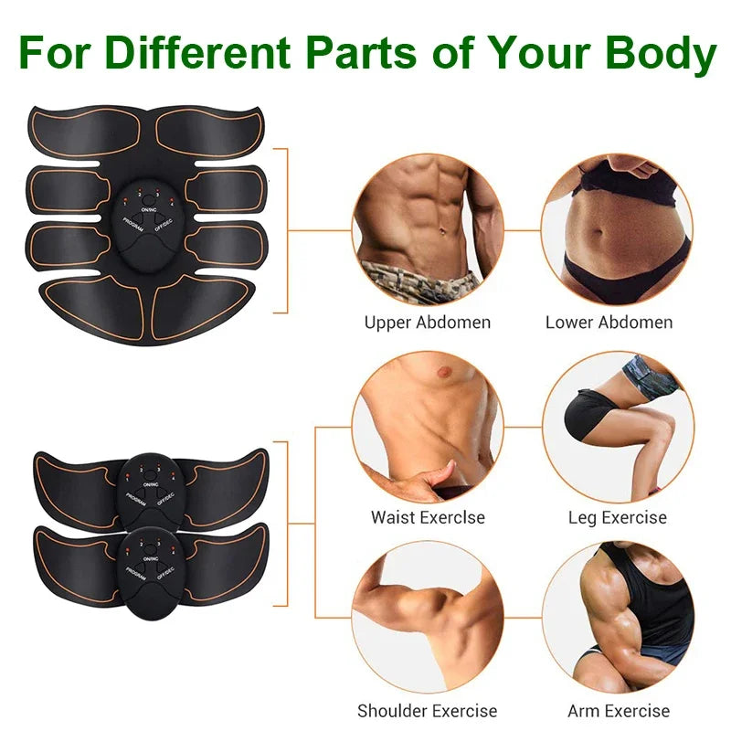 Wireless EMS Muscle Stimulator Toner ABS Abdominal Hip Trainer Weight Loss Fitness Shaping Electric Body Slimming Massager
