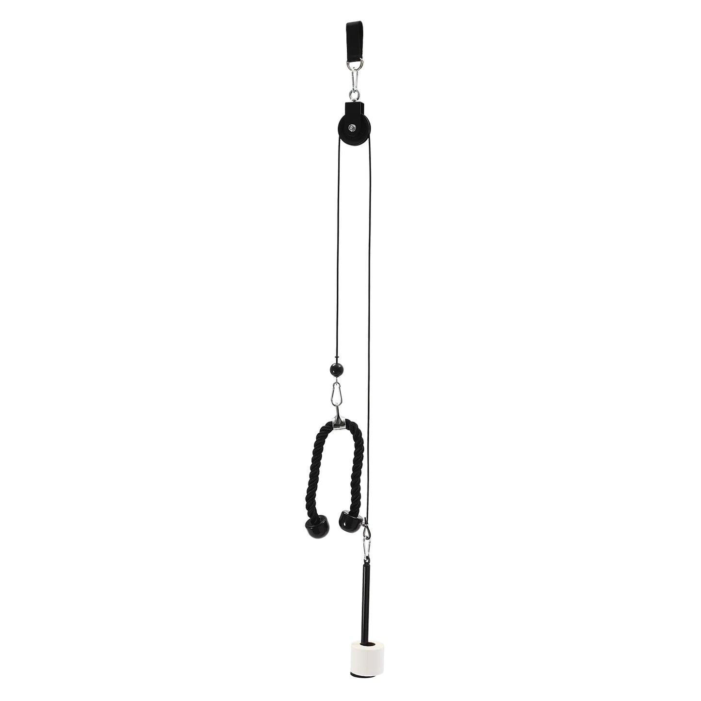 Pull down and Lift Cable Weight Pulley System Home Gym Weight Fitness Pulley Tricep Rope Training Equipment
