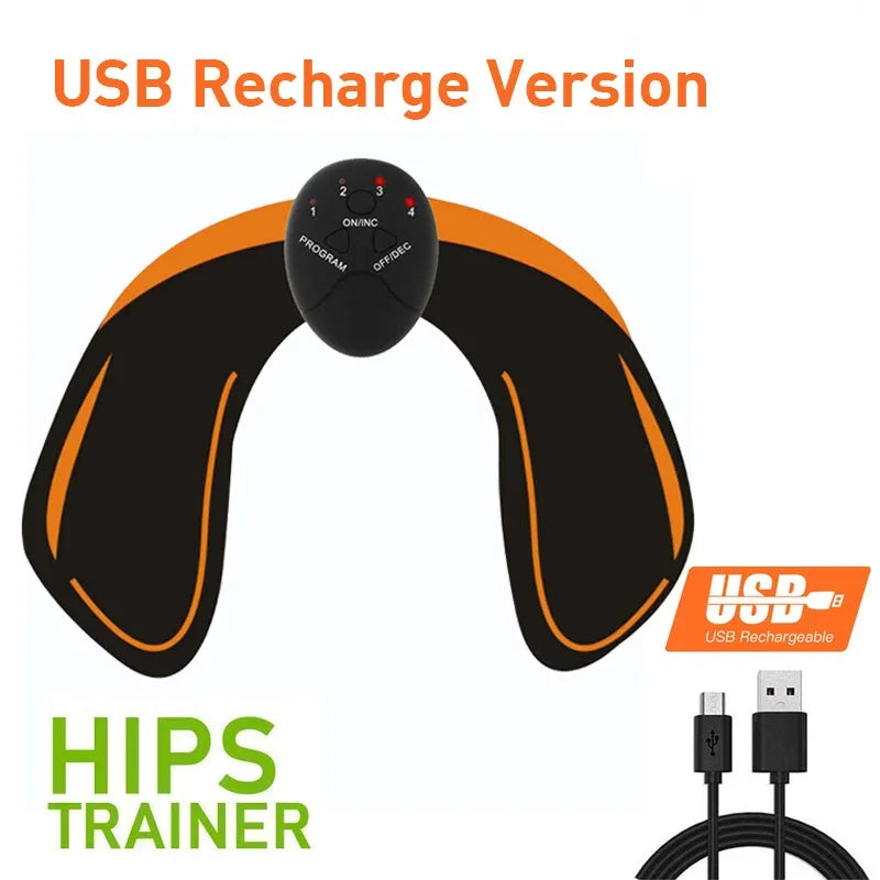 Wireless EMS Muscle Stimulator Toner ABS Abdominal Hip Trainer Weight Loss Fitness Shaping Electric Body Slimming Massager