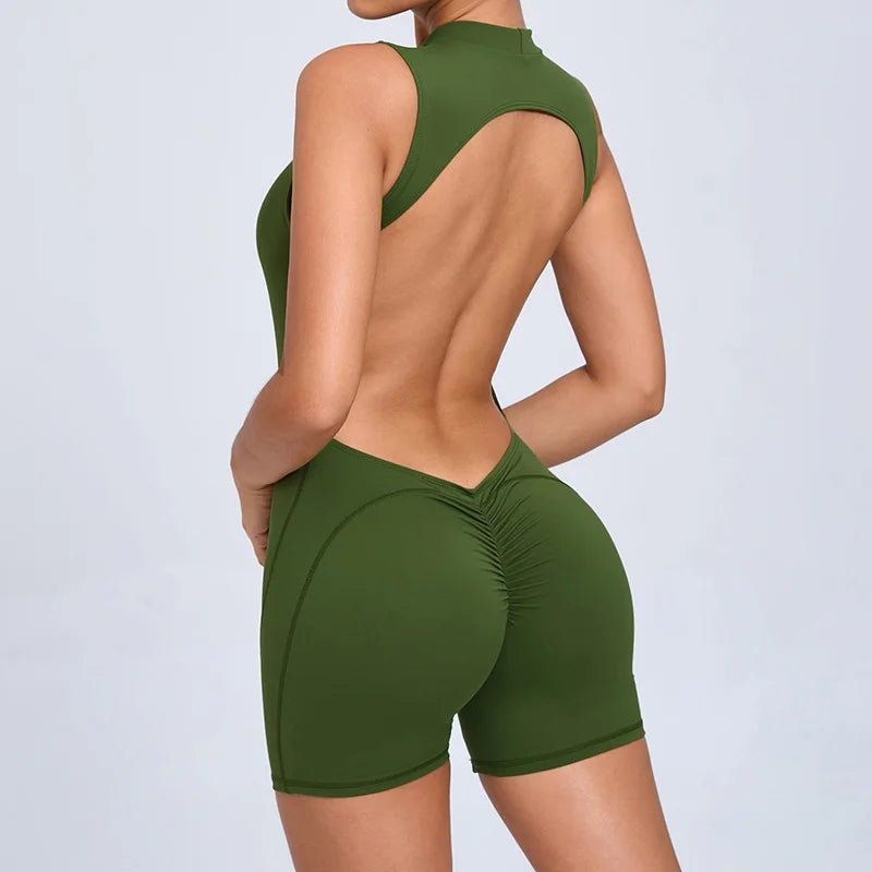 Cloud Rise SEXY Sports Jumpsuit for Women Gym Fitness Backless Bodysuits Lady Yoga Suit Girl Workout One Piece Outfit Sportswear