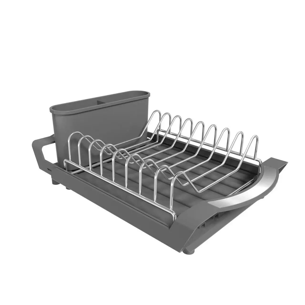 1pcs Expandable Small Dish Drying Rack Dish Racks for Kitchen Counter Dish Drainer with Removable Cutlery Holder