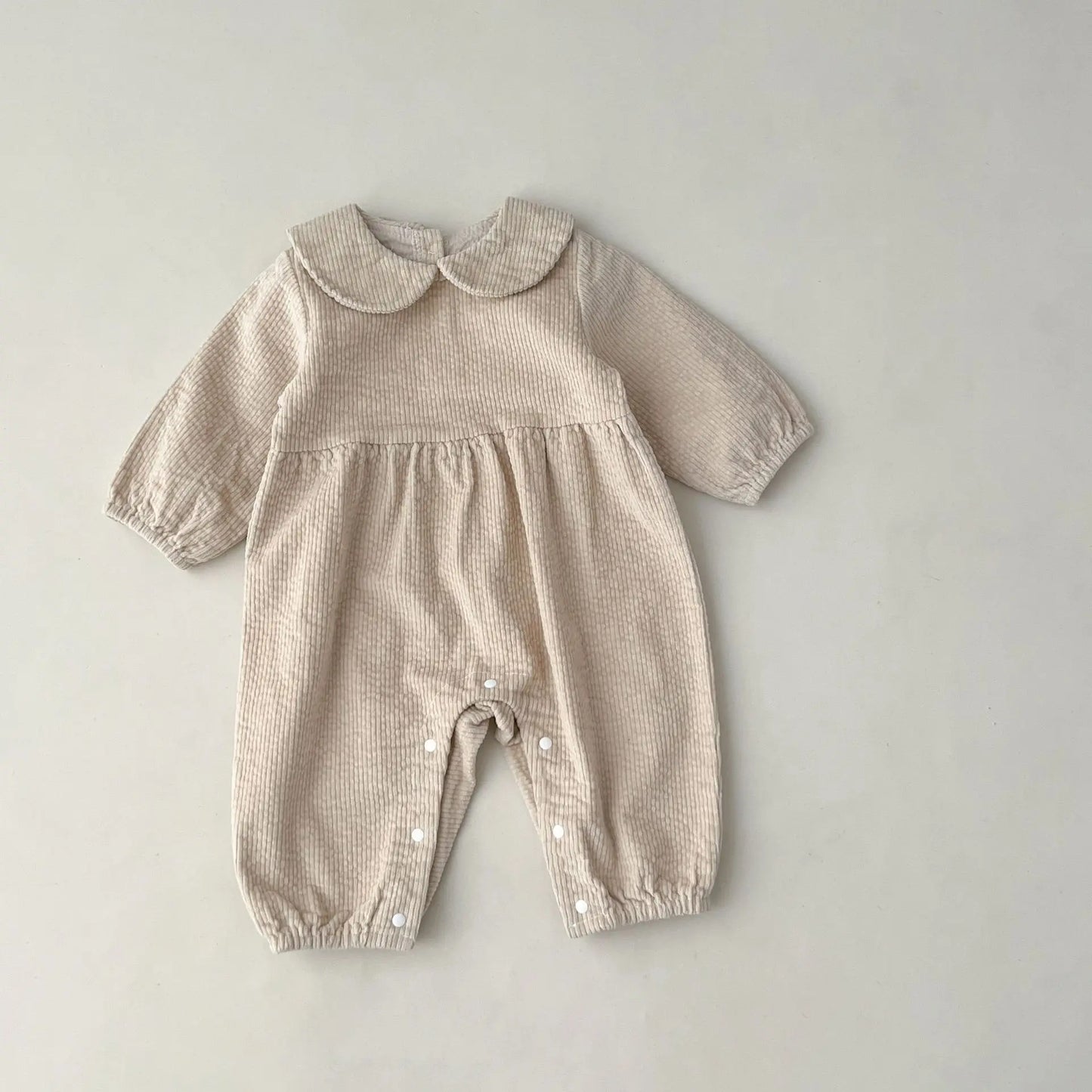 Spring And Autumn Newborn Infant Baby Boys And Girls Corduroy Romper Long Sleeved Rompers Kids Onepiece Fashion Baby Clothing