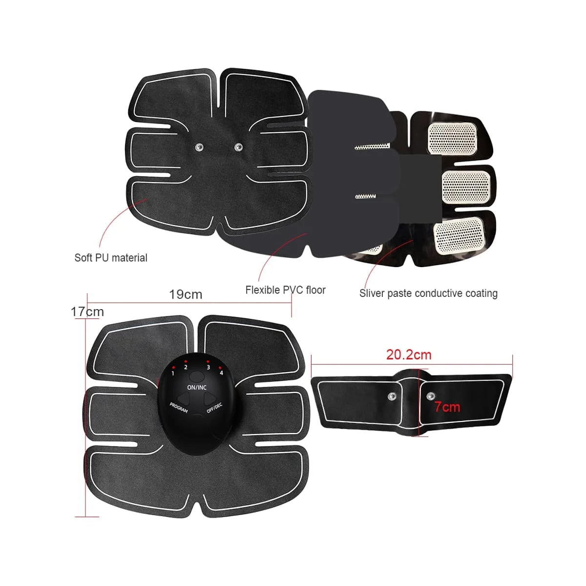 EMS Hip Muscle Stimulator Fitness Lifting Buttock Abdominal Arms Legs TrainerLoss Body Massage With Gel Pads
