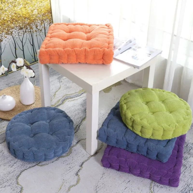 Tufted Seat Cushion Large Square Round Thicken Chair Pad Tatami Floor Pillow Cushion for Home Office Patio Dining Chairs 50x50cm