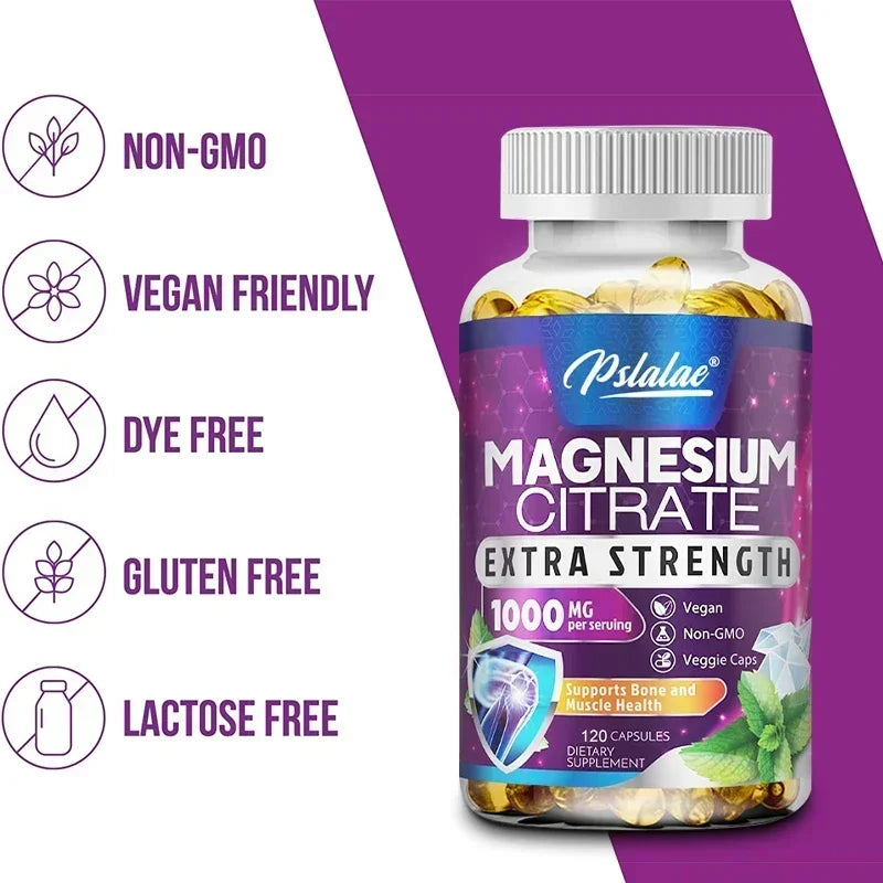 Magnesium Citrate - Muscle, Nerve and Energy Support, Improved Heart Health