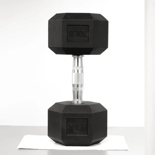 30 lbs Hex Dumbbells with Rubber Coated Hand Weights for Exercises and Fitness