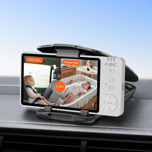 Baby Car Camera for Backseat Wireless, USB Powered Baby Camera Monitor for Car Backseat & Home Use, 360° Rotating Rear Seat Mon