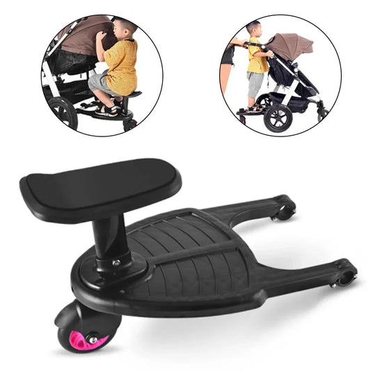 Twins Baby Stroller Pedal Adapter Stroller Accessorie Second Children Auxiliary Trailer Twins Scooter Standing Plate with Seat