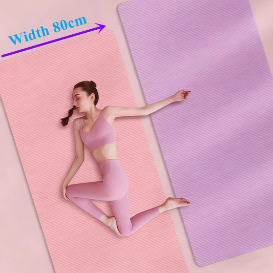 185x80cm Yoga Mat Super Large Lengthened Yoga Mat Special High Quality Fitness Pilates Exercise Healthy Fitness Mat Thick 10mm