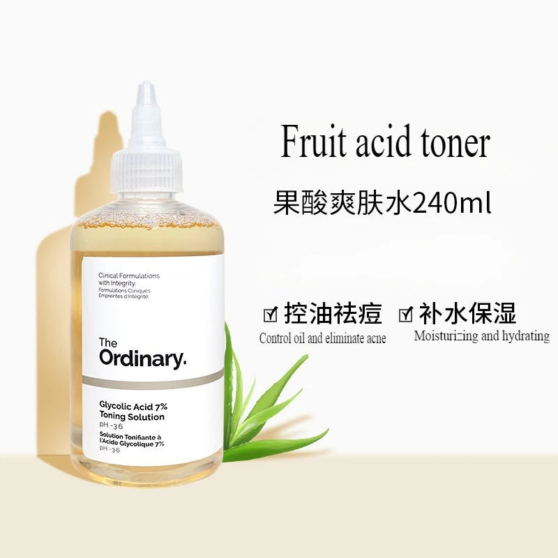 Fruit acid toner remove blackheads deep cleansing shrinking pores moisturizing and soothing skin Oil control and acne removal