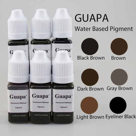 Guapa 10ml Organic Plant Water Base Natural Eyebrow Tattoo Ink Micropigmentation Permanent Makeup Eyeliner Pigment